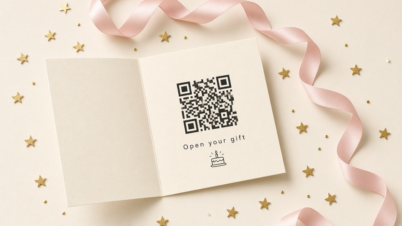 Private link and QR code to share a birthday page